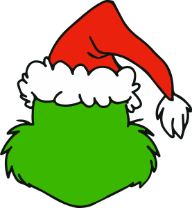 Grinch Christmas Face Vector 3