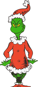 Grinch Christmas Mischievous Smile Vector 3
