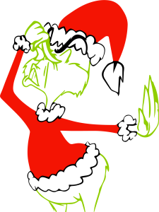 Grinch Christmas Cynical Outline Vector