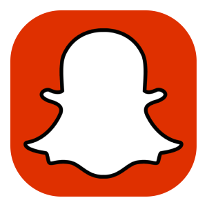 HD Red Snapchat Square App Vector