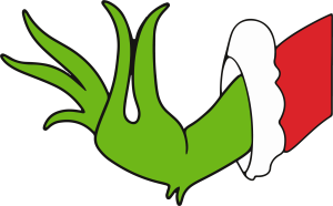 Grinch Christmas Hand Vector