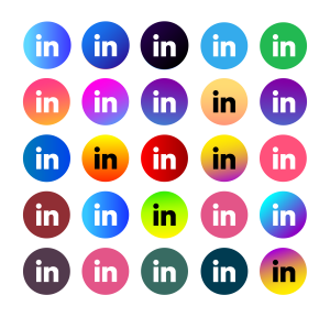 Linkedin App Icons Pack Vector