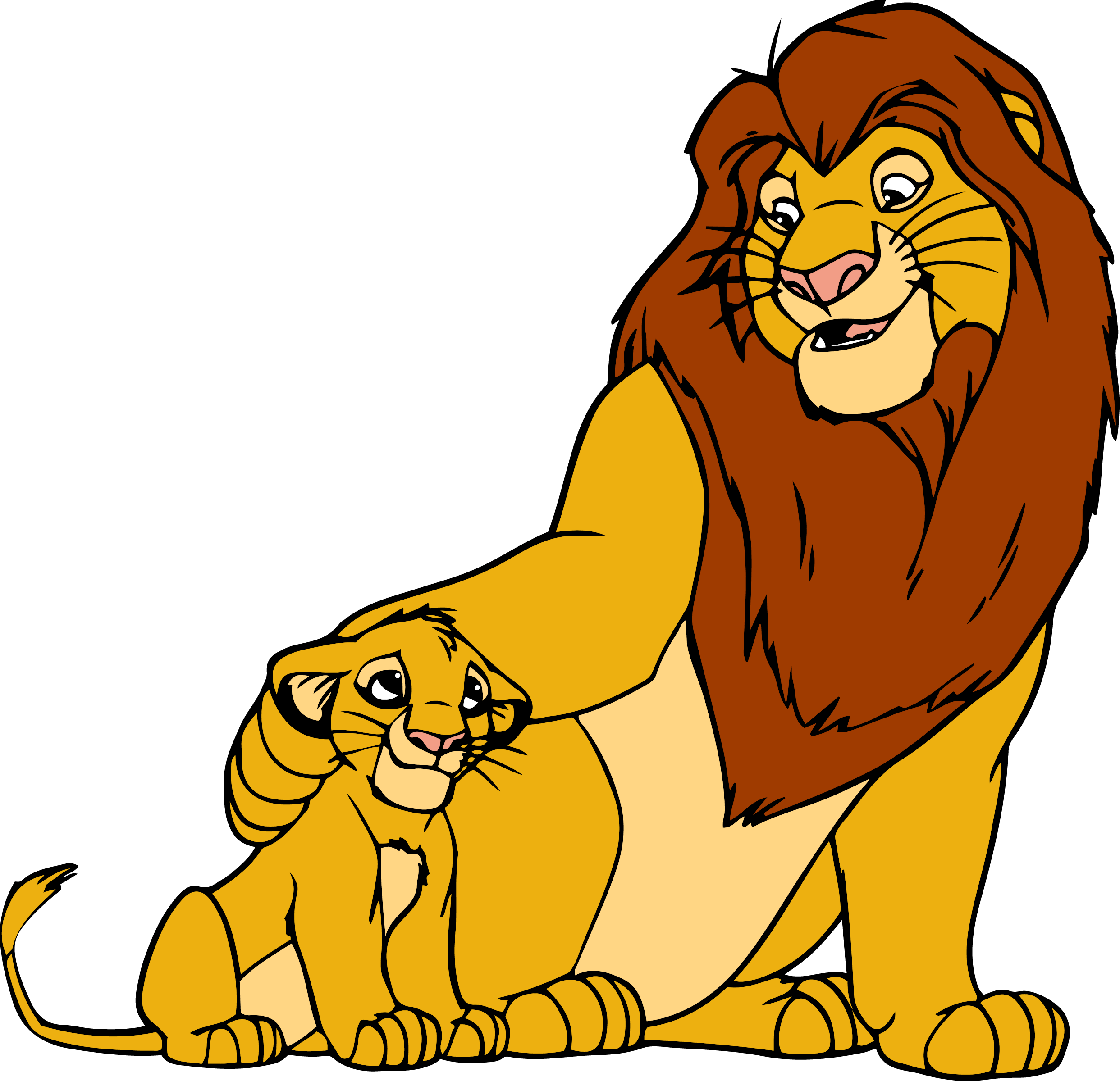 Lion King Mufasa and His Son Vector Lion King Mufasa and His Son Vector