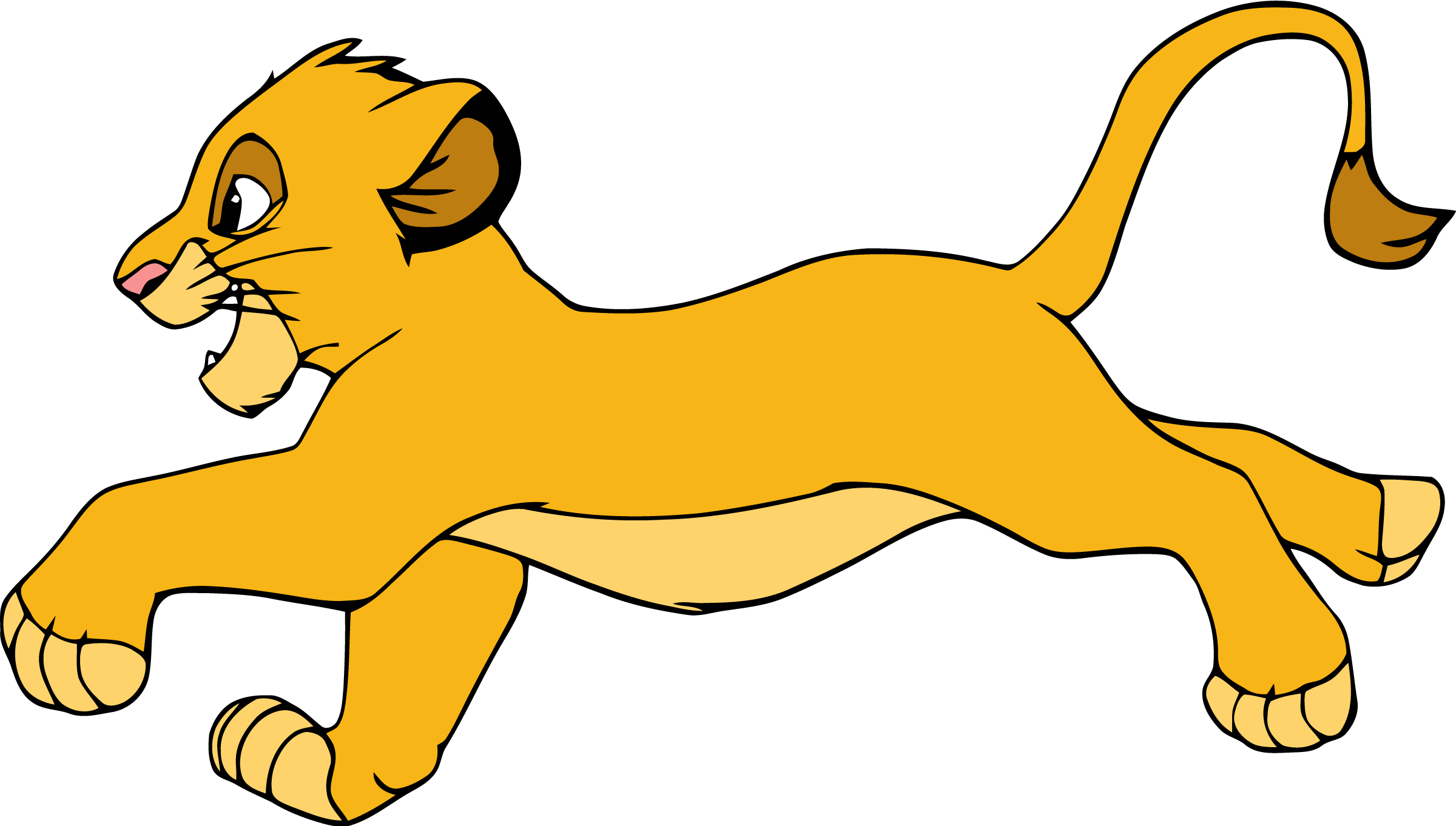Lion King Baby Simba Running Vector Lion King Baby Simba Running Vector