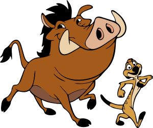 Lion King Timon and Pumbaa Vector