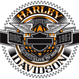 Harley Davidson Motorcycles Live To Ride Vector 2