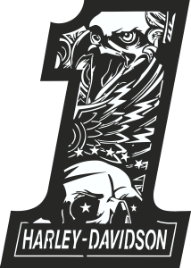 Harley Davidson Eagle Head 1 Vector