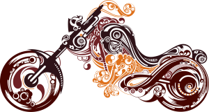 Harley Davidson Ornate Style Bike Vector