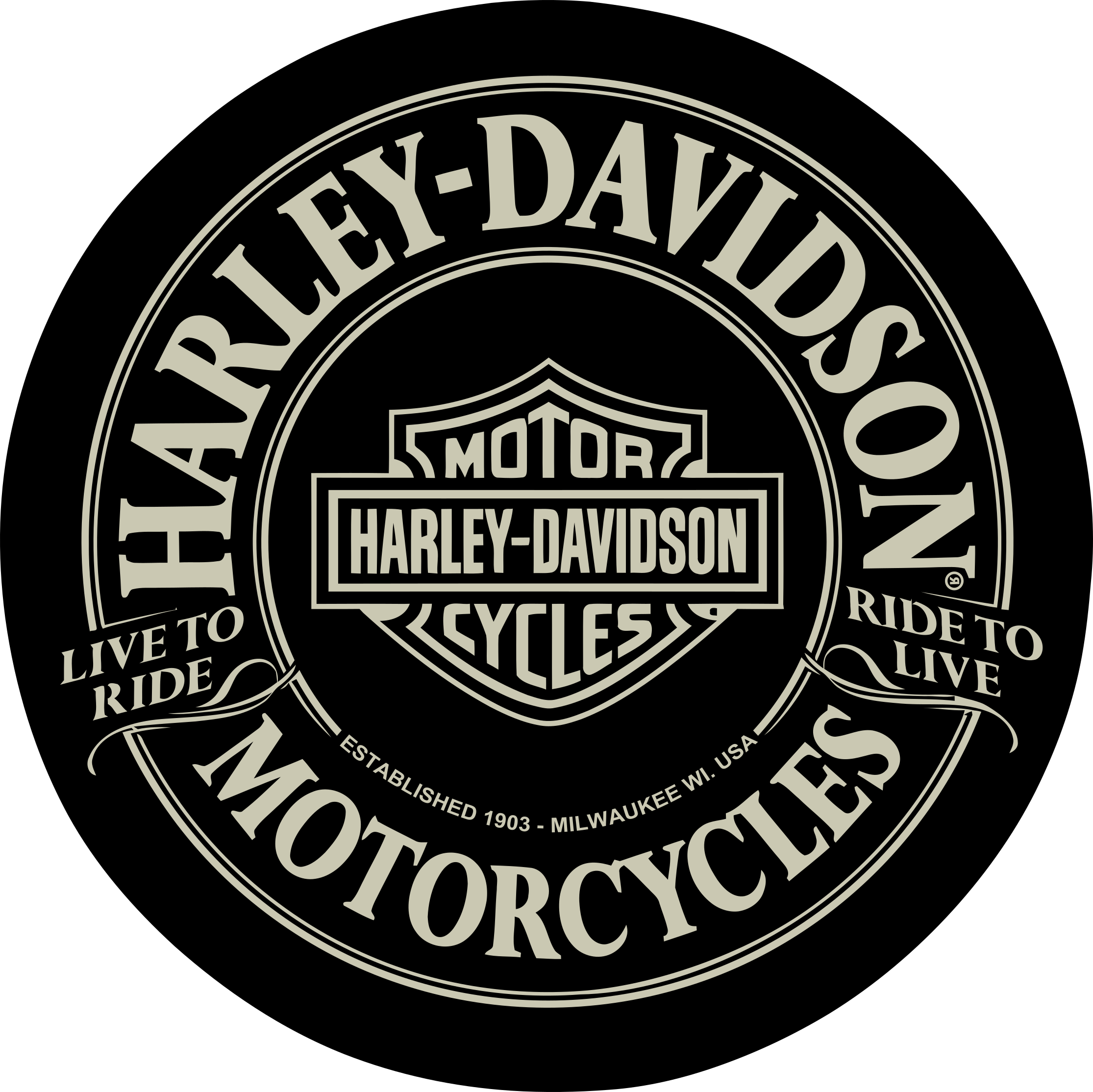 Harley Davidson Motorcycles Live To Ride Vector Harley Davidson Motorcycles Live To Ride Vector