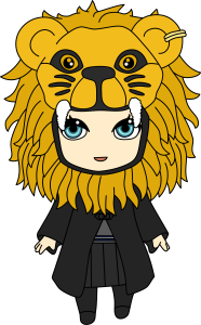 Harry Potter Luna Lovegood Wearing Her Lion Vector