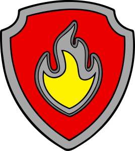 Paw Patrol Marshall Badge Vector