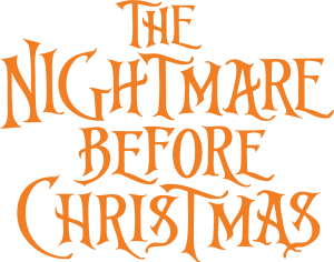 The Nightmare Before Christmas Text Logo Vector