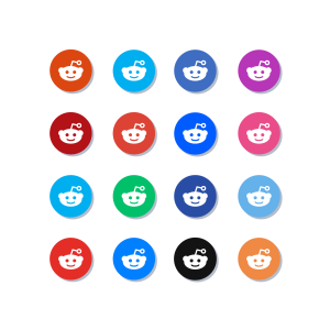Reddit App Icons Pack Vector