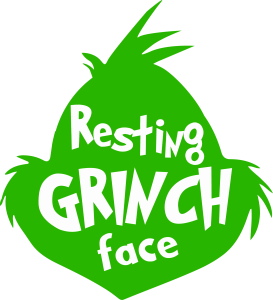 Grinch Christmas Resting Face Vector 4