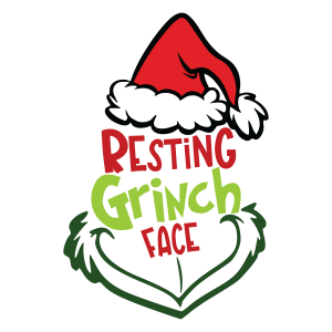 Grinch Christmas Resting Face Vector 3