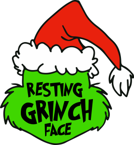 Grinch Christmas Resting Face Vector
