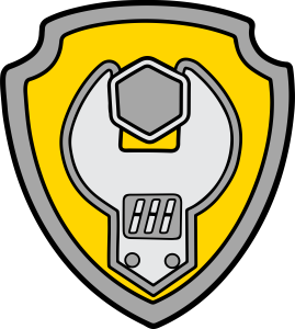 Paw Patrol Rubble Badge Vector 3