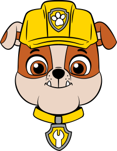 Paw Patrol Rubble Head Vector