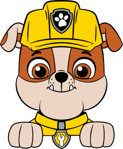 Paw Patrol Rubble Head Vector 2