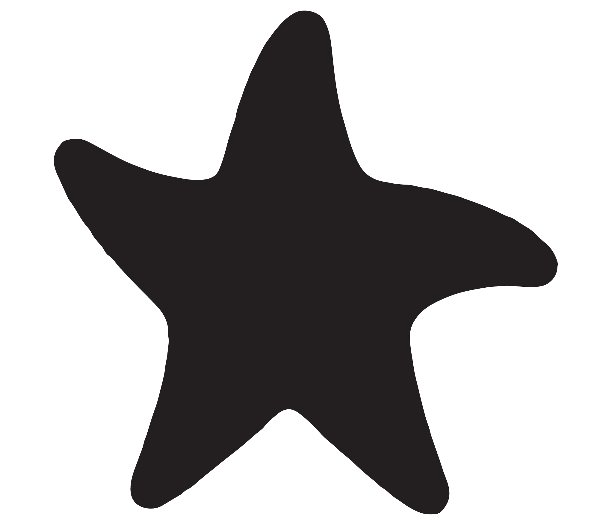 Finding Nemo Starfish Silhouette Vector Finding Nemo Starfish Silhouette Vector