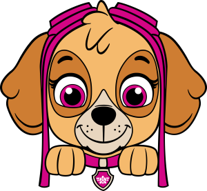 Paw Patrol Skye Head Vector 2