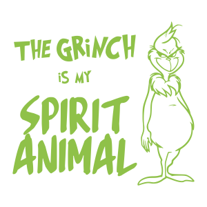 Grinch Christmas Spirit Animal Vector