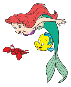 The Little Mermaid Ariel Flounder And Sebastian Logo Vector