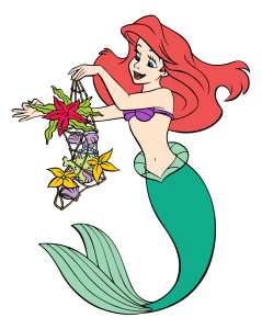 The Little Mermaid Ariel Happy Logo Vector