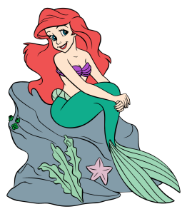 The Little Mermaid Ariel Happy Logo Vector 3