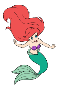 The Little Mermaid Ariel Logo Vector 3