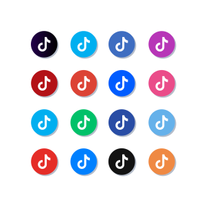 TikTok App Icons Pack Vector