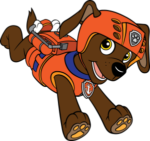 Paw Patrol Zuma Playing Vector