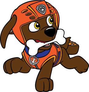 Paw Patrol Zuma With Bone Vector