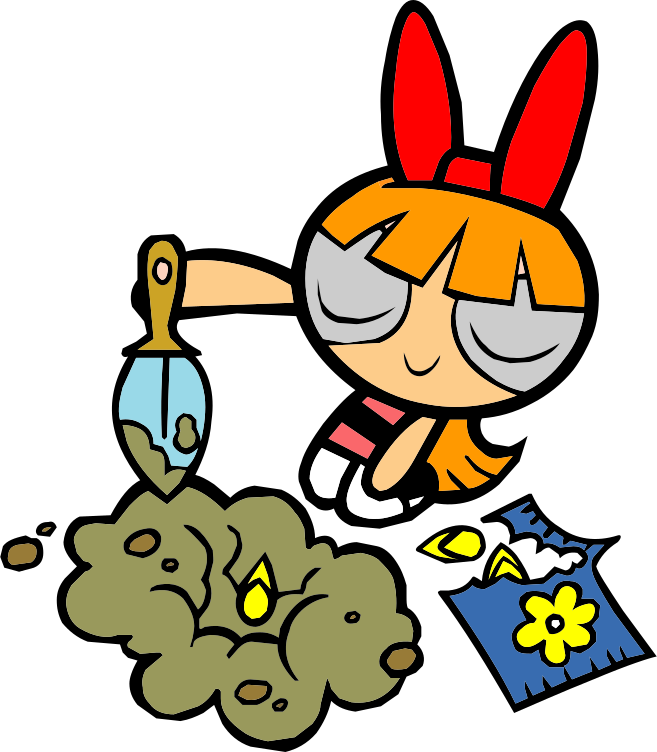 Powerpuff Girls Blossom Playing Sand Vector Powerpuff Girls Blossom Playing Sand Vector