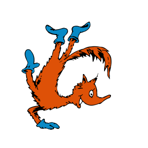 Dr Seuss Pete the Cat Fox in Socks Logo Vector