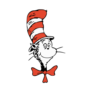 Dr Seuss Cat In Tha Hat Happy Logo Vector 2