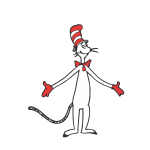 Dr Seuss Cat In Tha Hat Happy Logo Vector 7