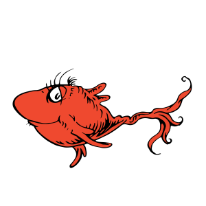 Dr.Seuss Red Fish Logo PNG SVG Vector