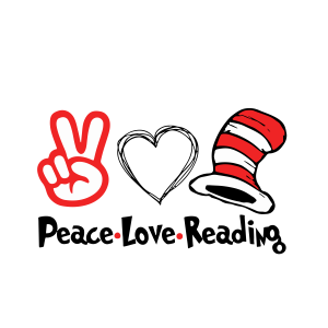 Dr.Seuss Peace Love Reading Logo Vector