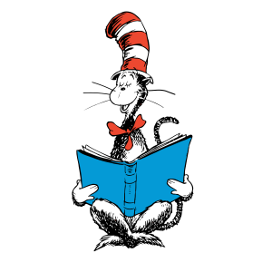 Dr.Seuss Cat in the Hat Children book Logo Vector