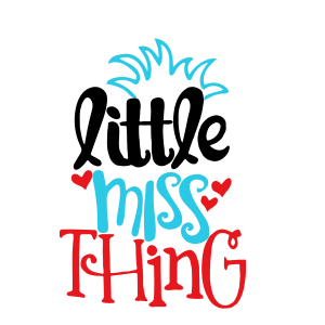 Dr.Seuss little Miss Thing Logo PNG SVG Vector