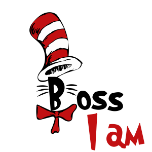Dr.Seuss Cat in the Hat Nurse Text Logo Vector