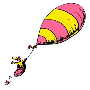 Dr.Seuss Cat in the Hat balloon Places You’ll Go Logo