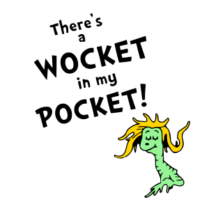 Dr.Seuss Cat in the Hat Wocket in My Pocket Text Logo