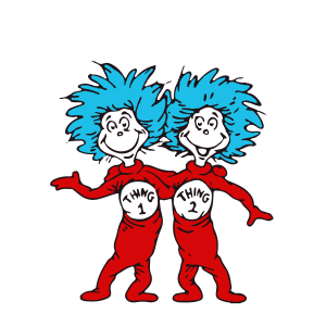 Dr.Seuss Cat In Tha Hat Thing Two Logo Vector