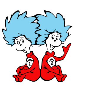 Dr.Seuss Cat In Tha Hat Thing Two Logo Vector 7