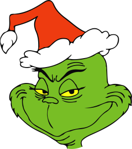 Grinch Christmas Smile Face Vector