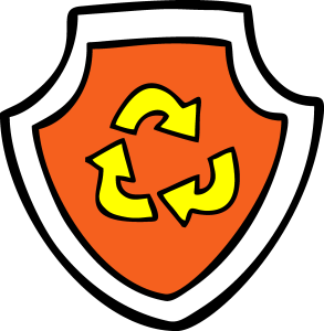 Paw Patrol Recycling Badge Vector