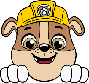 Paw Patrol Rubble Face Vector