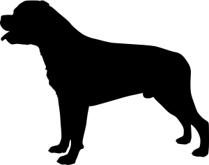 Rottweiler Silhouette Vector